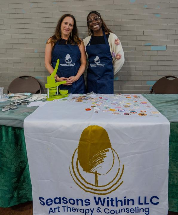 Seasons Within LLC Art Therapy & Counseling table at the TPN Community Baby Shower