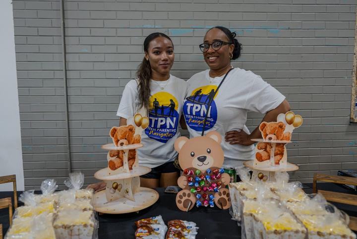 TPN volunteers at the teddy bear dessert table